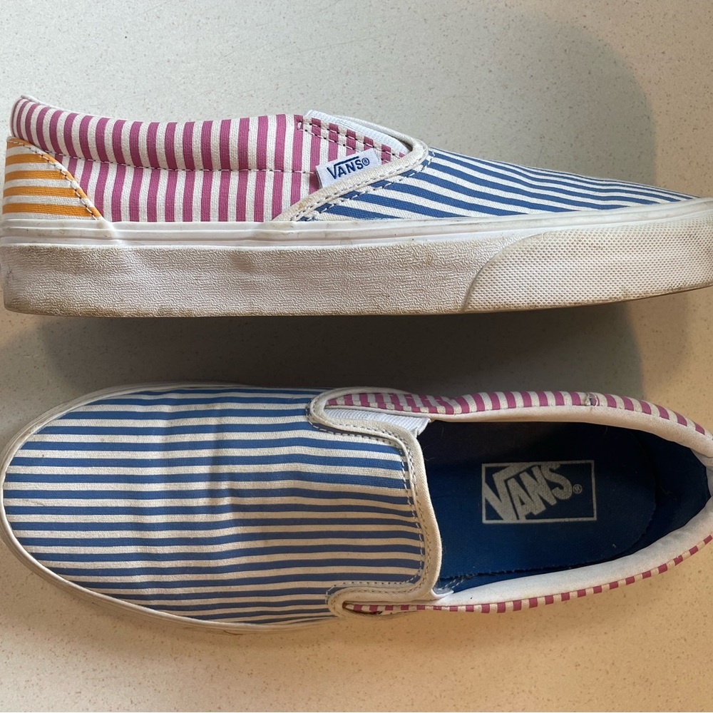 Vans Multicolor Striped Slip-Ons